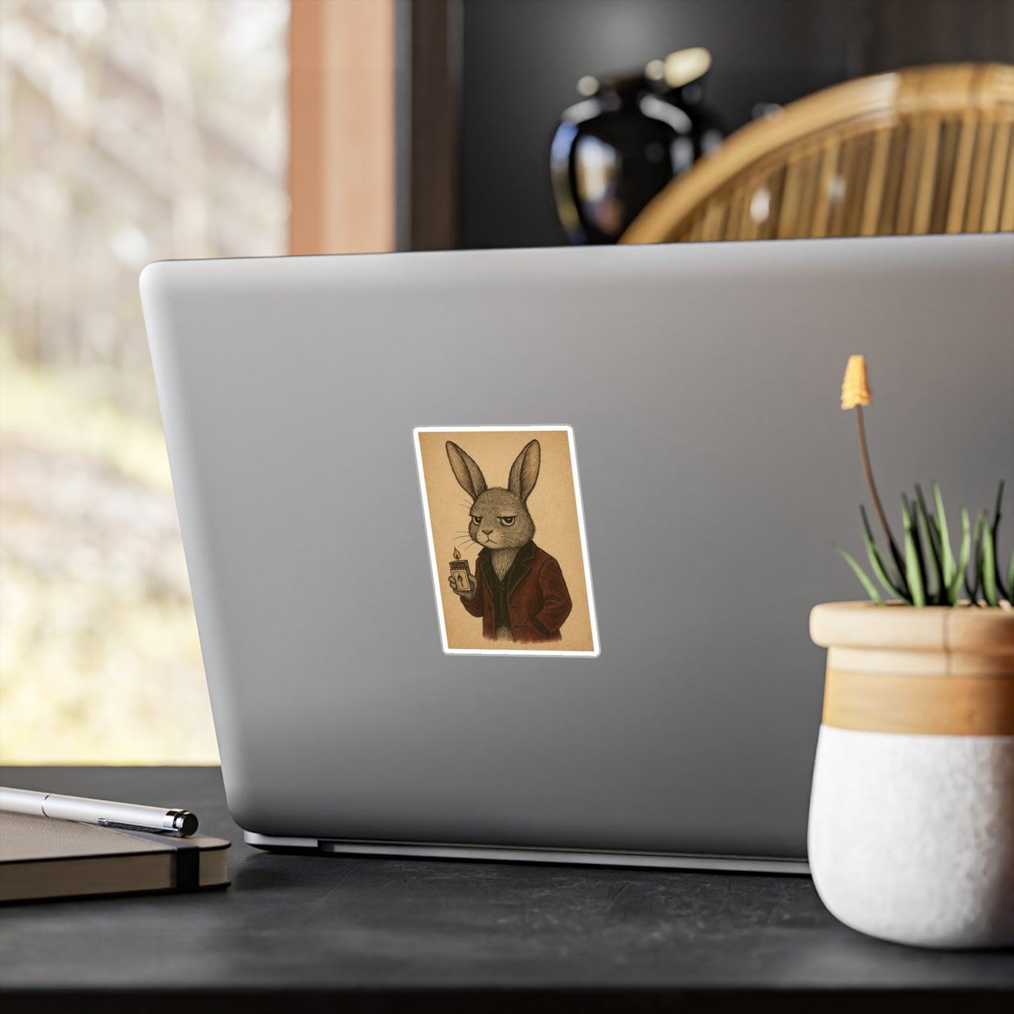 Bunny, Holding the Match- Velinwood Sticker | Companion of Closure |