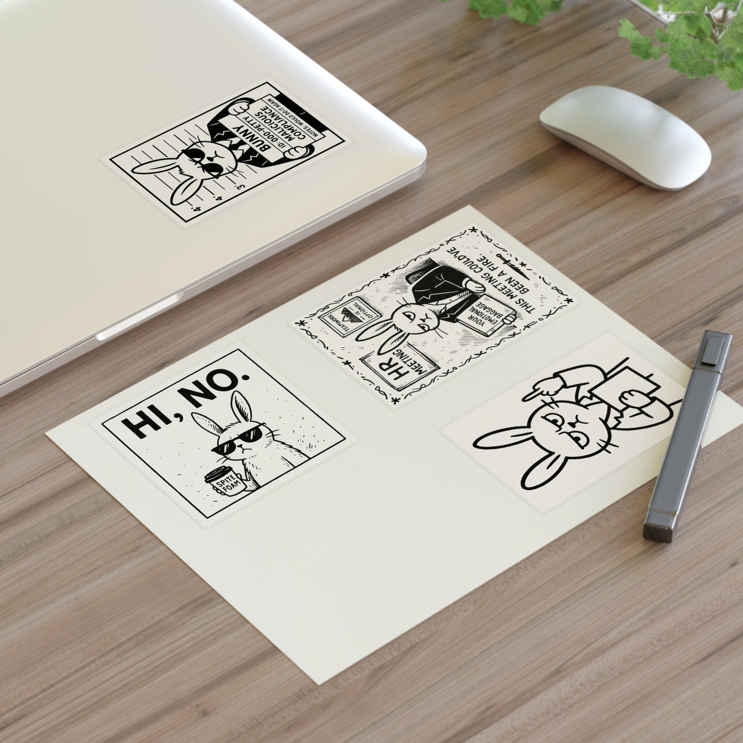 "Hi! No." -Sticker Set