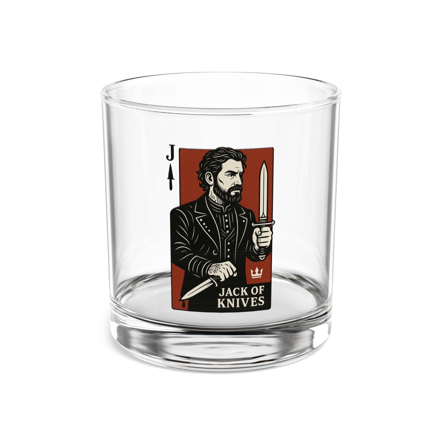 Jack of Knives -Velinwood Court Rocks Glass (10oz)