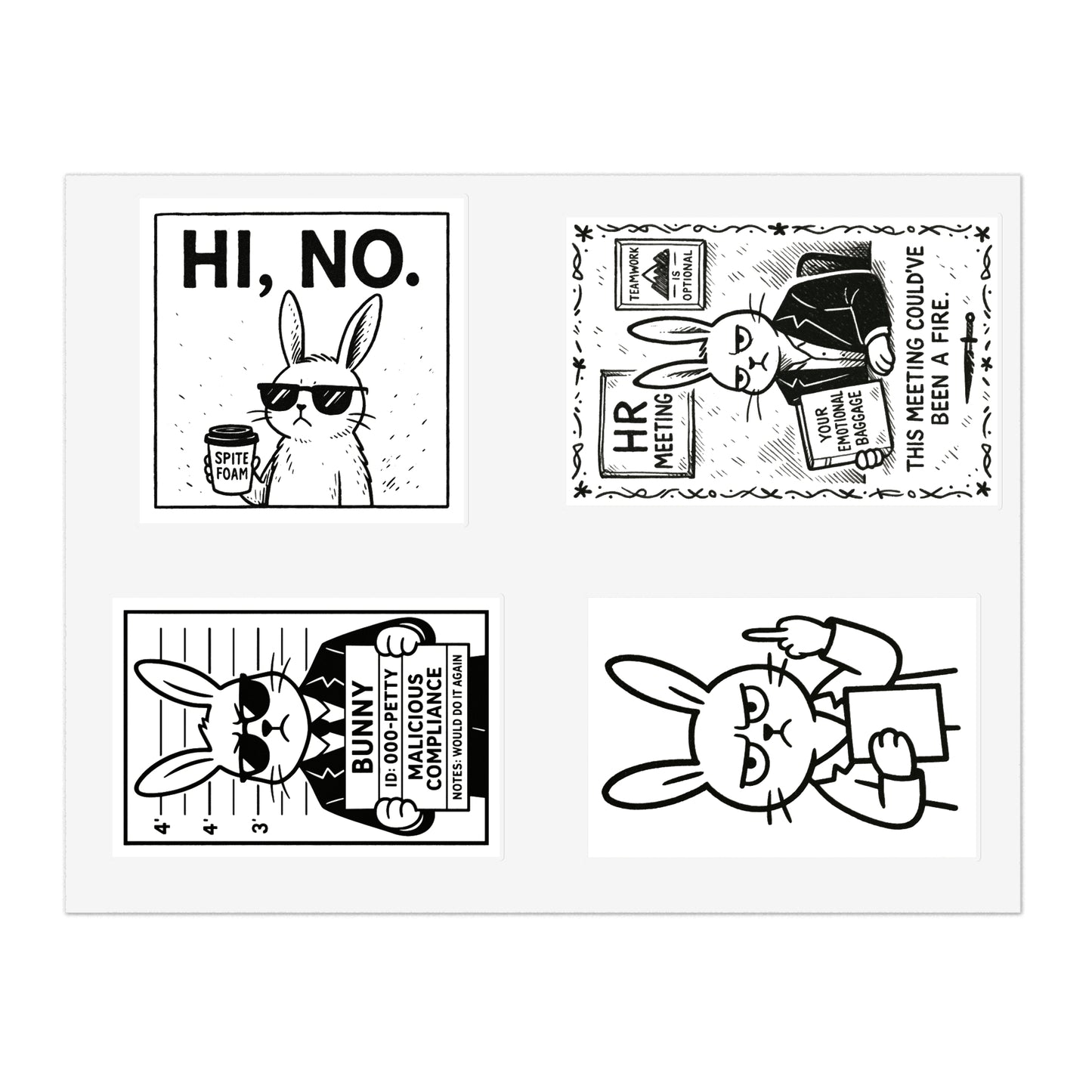 "Hi! No." -Sticker Set