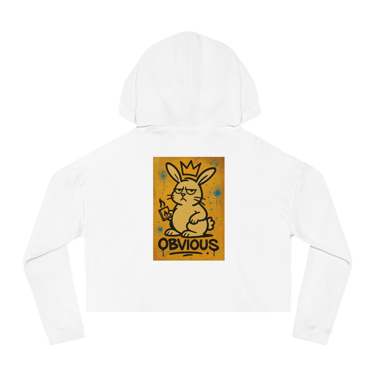 "Obvious" -Velinwood Court Bunny Artistic Women’s Cropped Hoodie