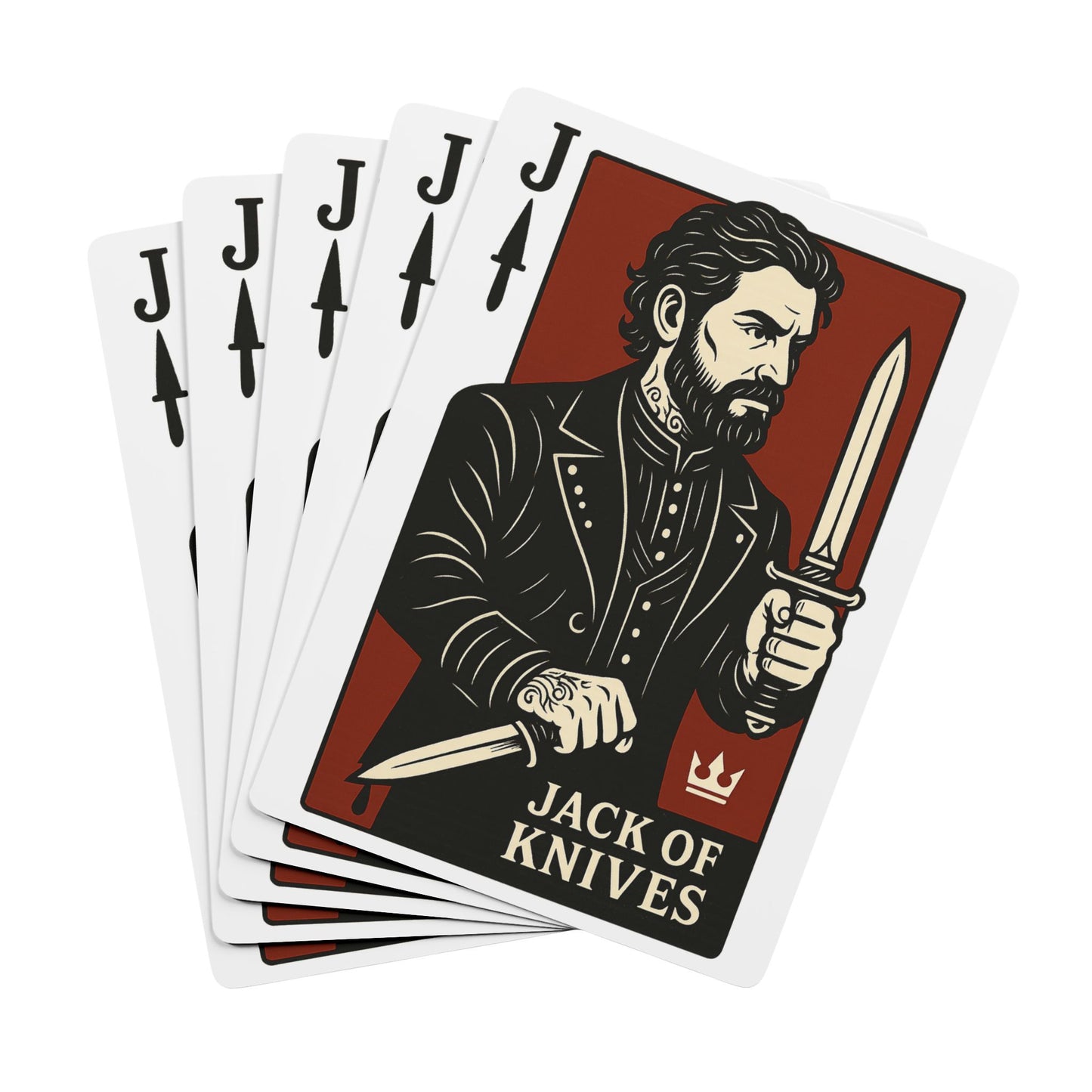 Jack of Knives- Velinwood Playing Card Deck
