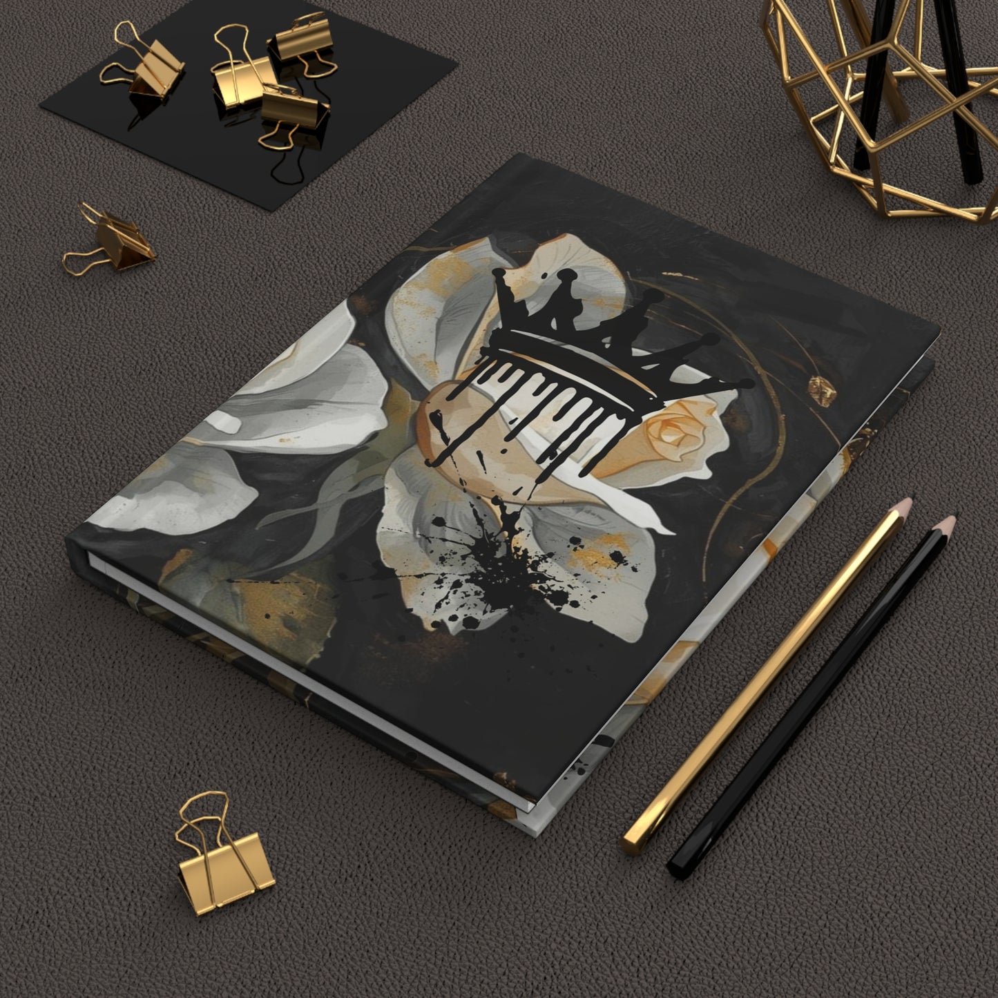 The Queen’s Inked crown Journal Leather-Bound Dream Journal, Inspiring Creative Spaces, Gift for Writers and Artists, Planning Notebook, Artistic Recording Diary